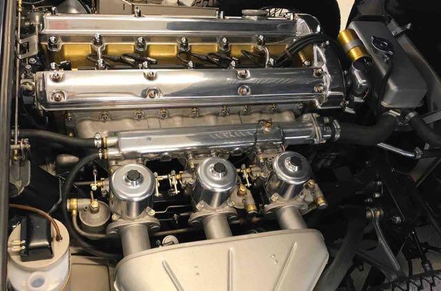 Jaguar E type engine detailing.