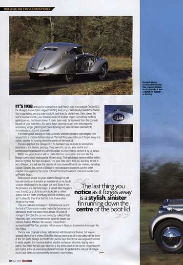 Classic Cars Magazine article: Flight of Fantasy pt2